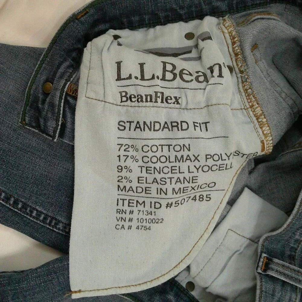 L.L. Bean Standard Fit Bean Flex Retro Classic Preppy Casual Jeans 30 X 29 - Picture 4 of 9